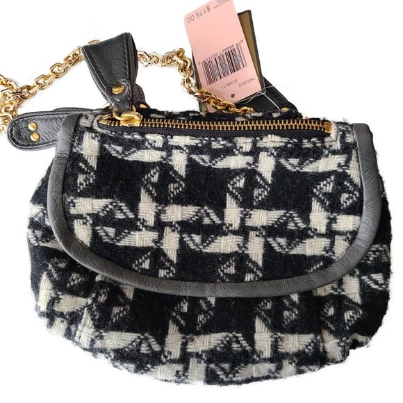 JUICY COUTURE NWT Black & White Woven Purse - Picture 5 of 7
